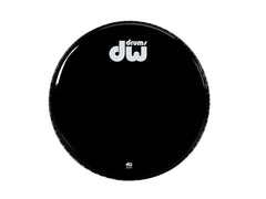 Tête de résonance pour grosse caisse DW 22" Noir brillant Sans évent